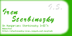 iren sterbinszky business card